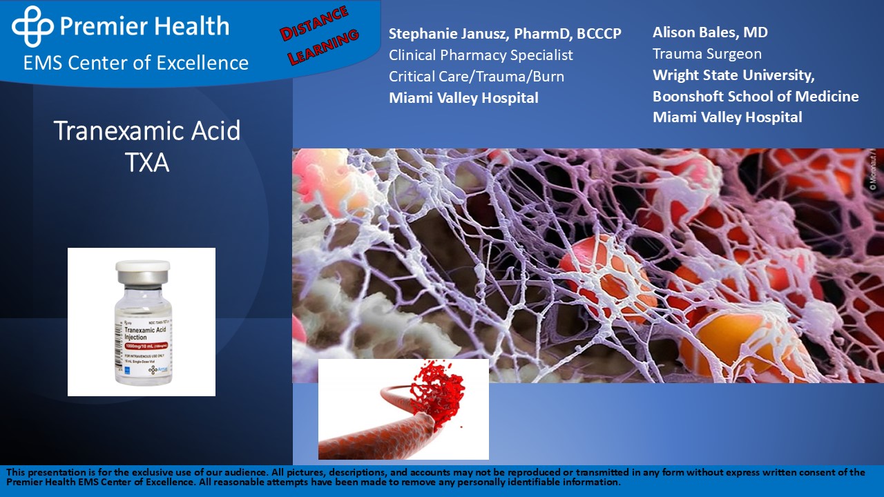 TXA - Tranexamic Acid Banner